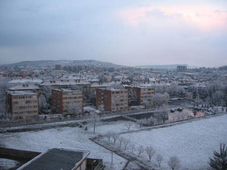 Tg Mures  iarna, prima ninsoare 2008 - Ingeras